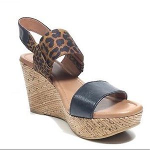 Lucky Brand - Leopard/Black Wedges